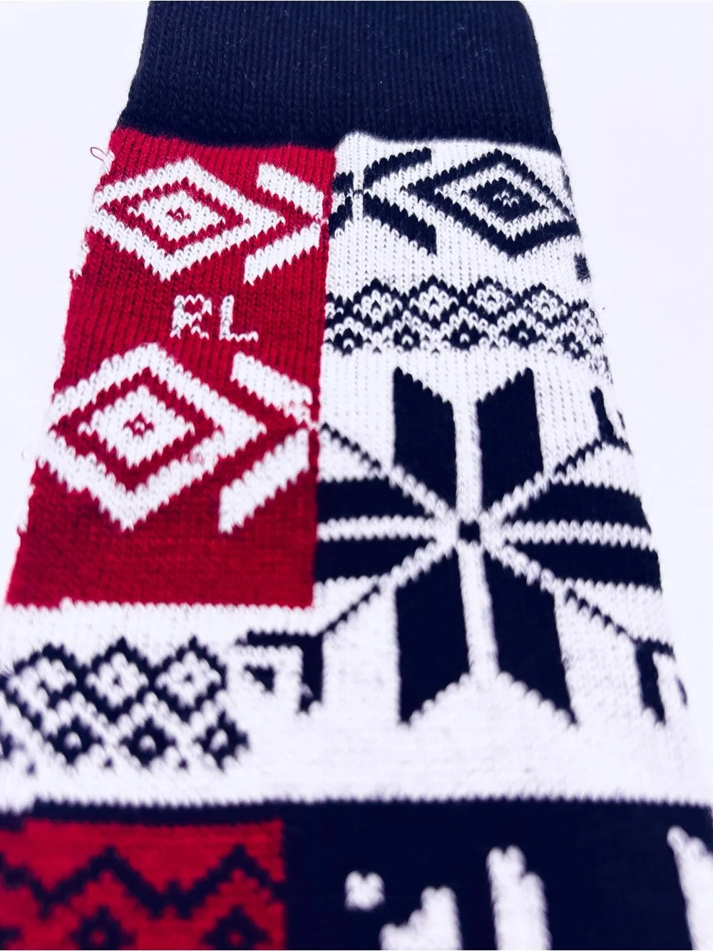 Ralph Lauren Black, White & Red Fair Isle Socks